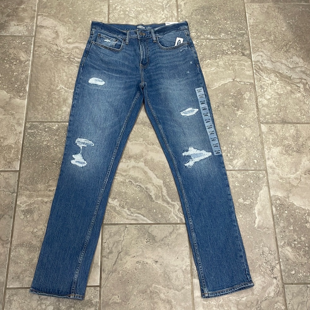 Old Navy Men’s Slim Built-In Flex Rip-and-Repair Jeans Sz 32 x 34